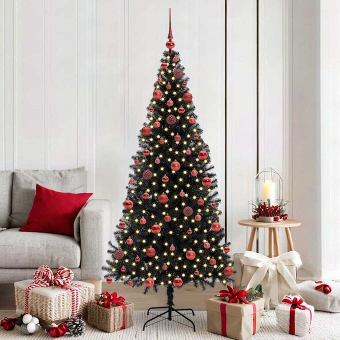 vidaXL - Kerstboom - Zwart - 180 - cm - PVC