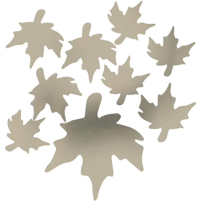 Doe-het-zelf Muurstickers Esdoornblad Vorm PVC Decals 3-Dimensionaal Huis Muur DecoratieGoud