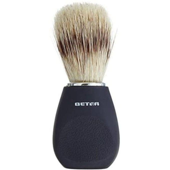 Blaireau à raser - BETER - Bois noir - Savon à barbe - Accessoire de rasage