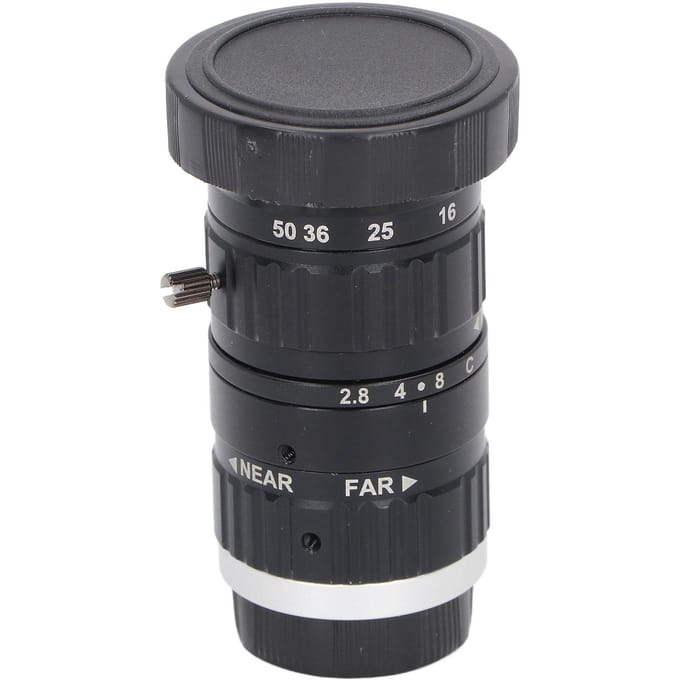 C-Mount Zoomlens 6MP 10 tot 50 mm Handmatige Scherpstelling Varifocale Lens voor Industrieel Laboratorium black