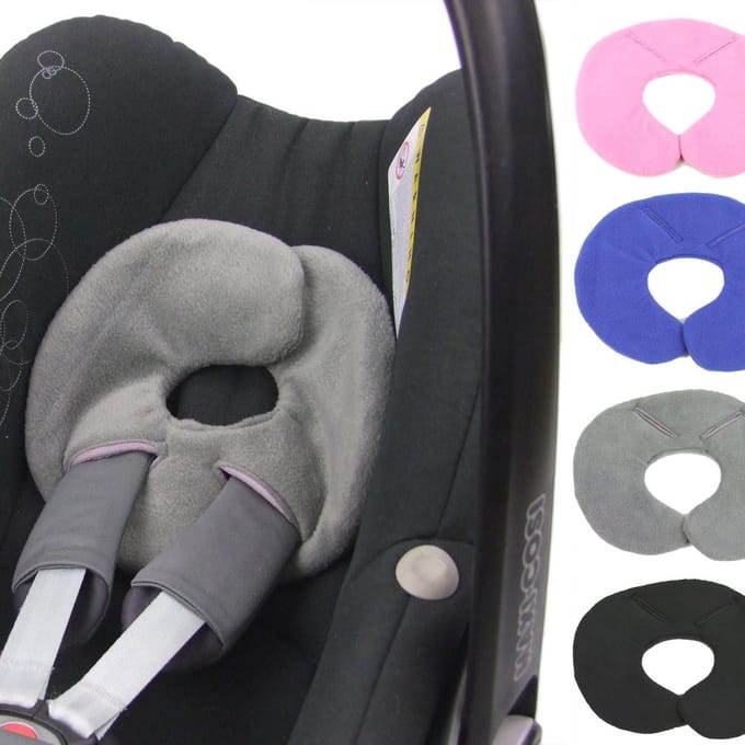 Hoofdkussen voor Maxi Cosi Pebble/Pebble Plus - Lichtgrijs Fleece