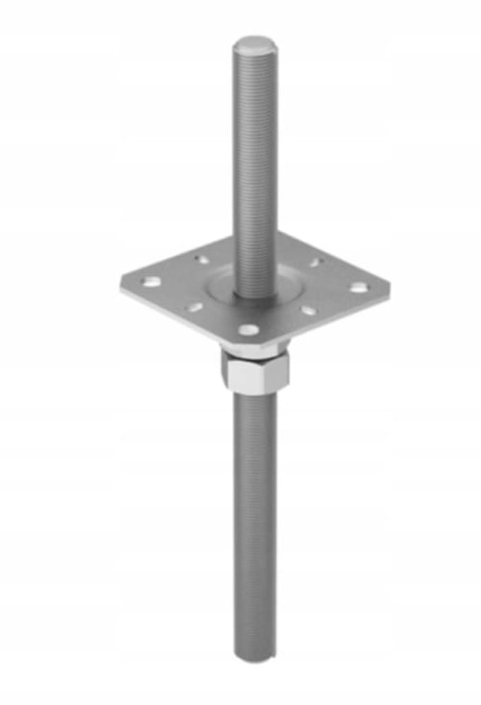 Domax Serie - Verstelbare Paalbasis - 100x330x3mm - Gegalvaniseerd