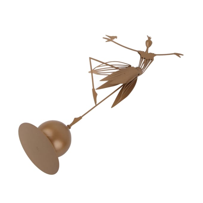 Ballerina Beeldje Elegante Lijnen Gouden Kleur Stabiele Basis Sterk Metaal Ballettanseres Beeld voor brown