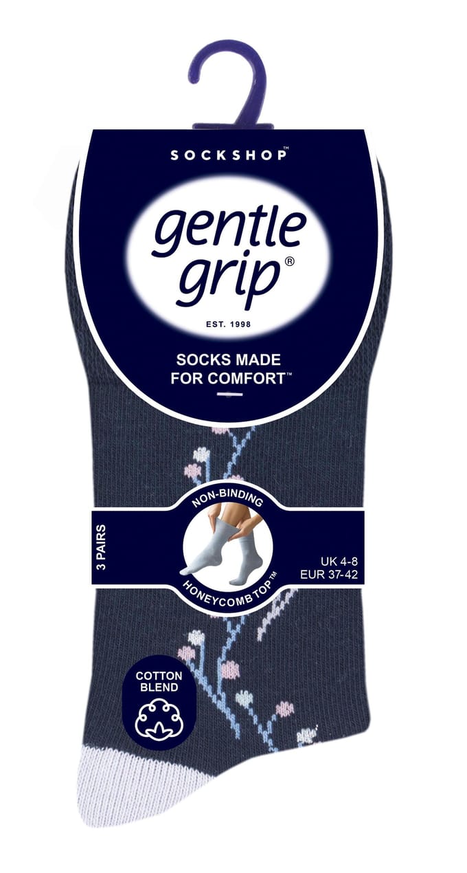 6 paar sokken zonder elastiek damessokken met zachte grip - SOLRH215