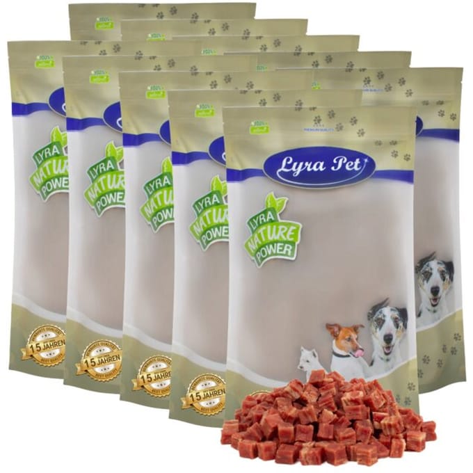 1 - 10 kg Lyra Pet® in blokjes gesneden eendenvlees met vis