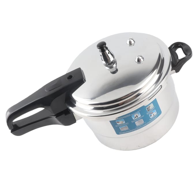 Snelkookpan 4L Aluminiumlegering Explosiebestendig Snel Koken Inmaken Kookpot met Stoomrek voor Gas Elektrisch L white