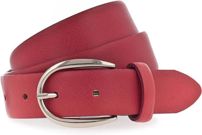 Vanzetti Leren Riem 30mm Leather Belt W110 Red Rood