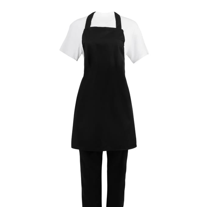 Nisbets Essentials halterschort zwart (2 stuks)