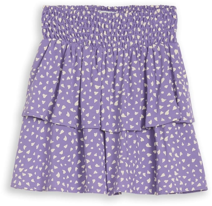 Tom Tailor - Minirok met volant - Maat 152 - purple small heart print