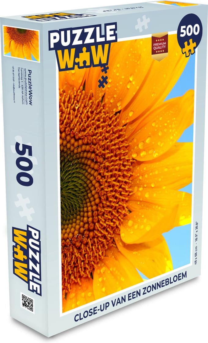 Puzzel Close-up van een zonnebloem - Legpuzzel - Puzzel 500 stukjes