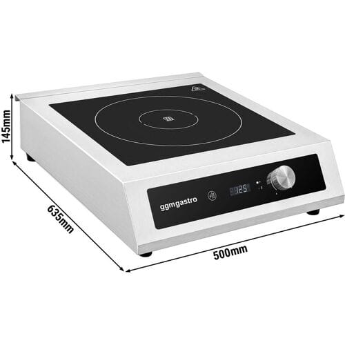 GGM Gastro Induktionsherd - 5 kW - für große Töpfe mit Durchmesser 450-500mm