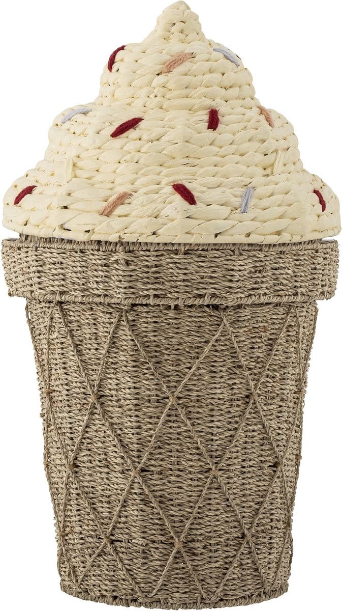 Bloomingville Mini - Cillie Basket w/Lid - Water Hyacinth