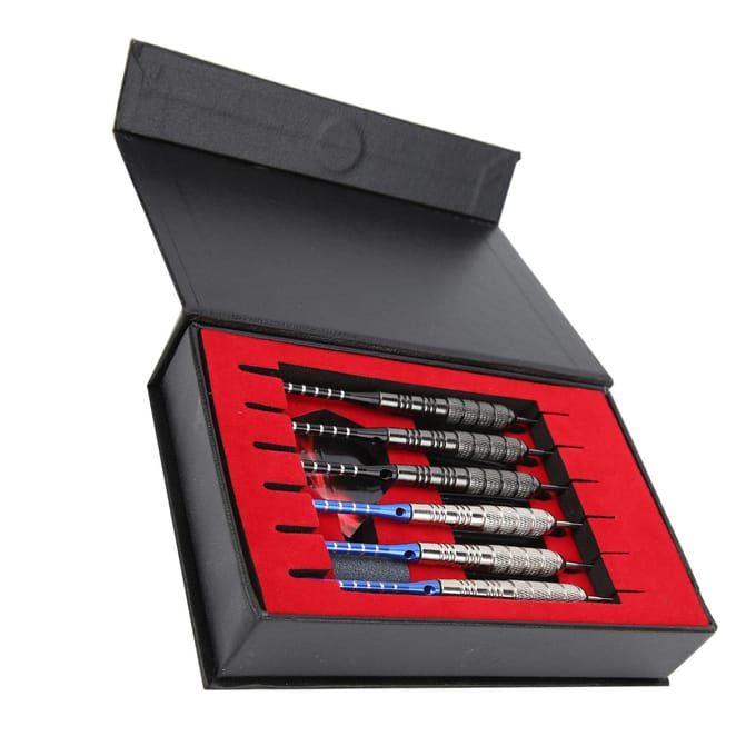 Ensemble de 6 fléchettes de sécurité à pointe dure en alliage d'aluminium, fléchettes de compétition, équipements de sport black