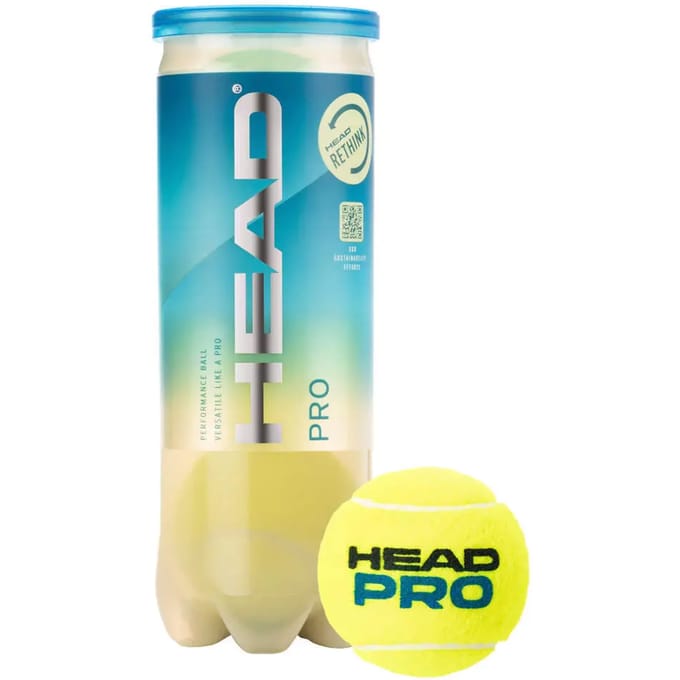 Tube met 3 tennisballen Head Pro