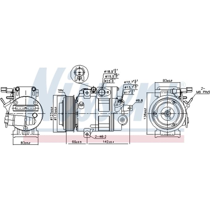 Compressor airconditioning NISSENS 890175