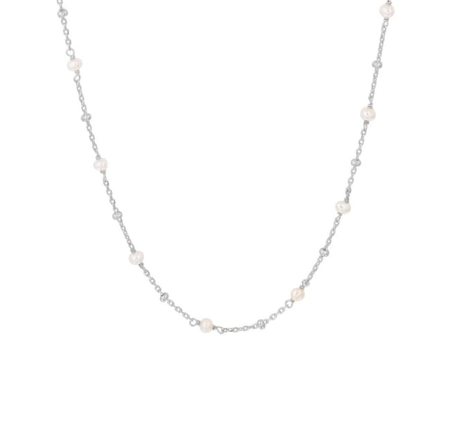 Zilver Gerhodineerde Collier parel 1 1332314