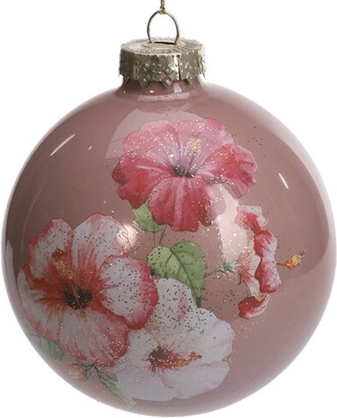 HomeBound by KY | Glazen bal bloemenprint | kerstbal