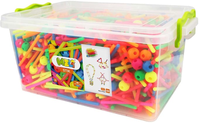 K'nex bouwset Meli Stik Neon 1200dlg educatief constructiespeelgoed.