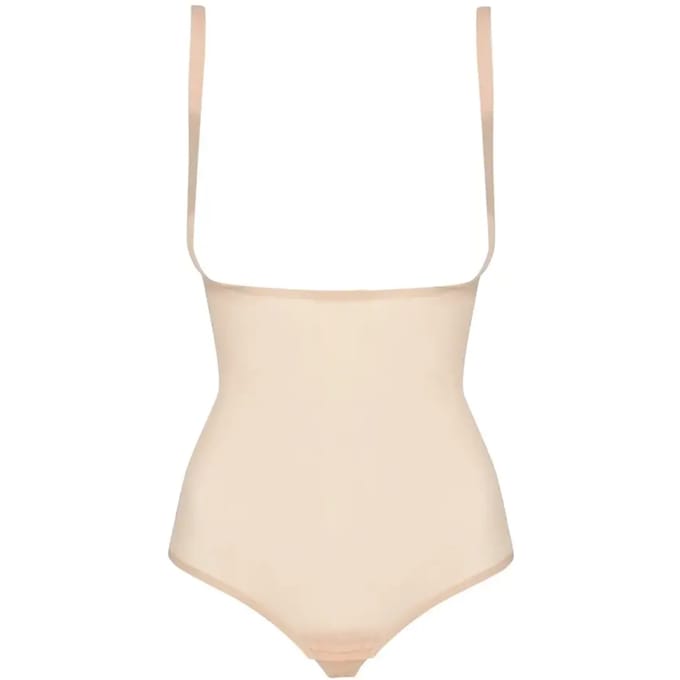 Bye Bra Forming Tulle WYOB Bodysuit Beige M