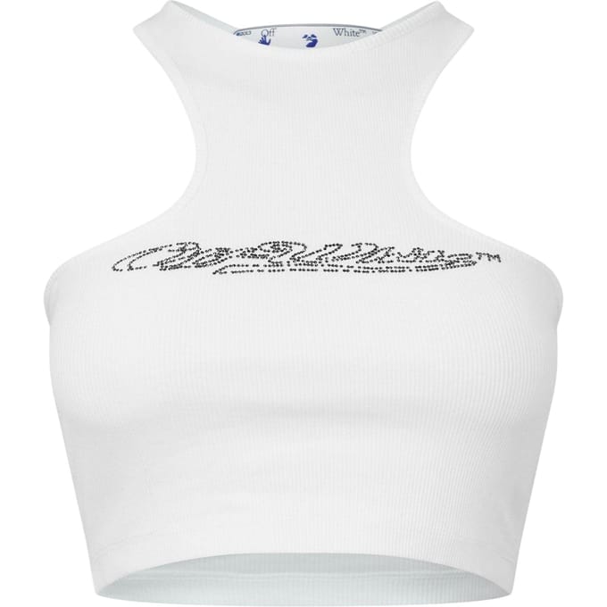Off White Dames/Dames Relaxed Fit Tanktop (Wit)