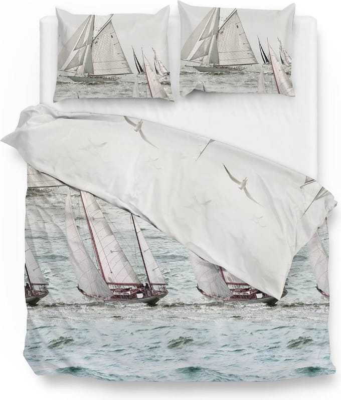 Zo!Home Marnix Dekbedovertrek - Lits-jumeaux - 260x200/220 cm - Blue