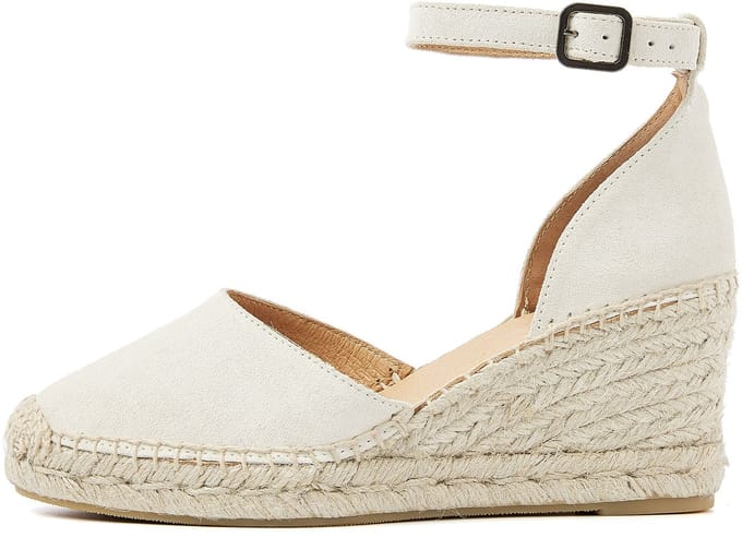 VIA VAI Flora Braid Espadrilles Dames - Suède - Beige - Maat 41