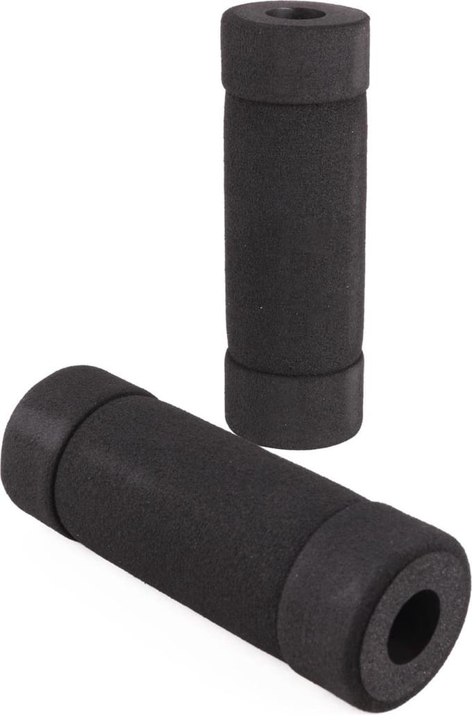 Benson Zwarte fietshandvatten - schuimrubber - extra grip - 12,5 cm - set van 2