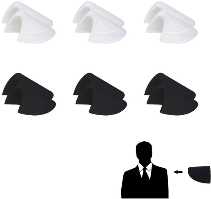 Schoudervulling - 6 paar - Schoudervullingen - Herbruikbaar - schouder pads - Schoudervulling Geschikt Voor Kleding