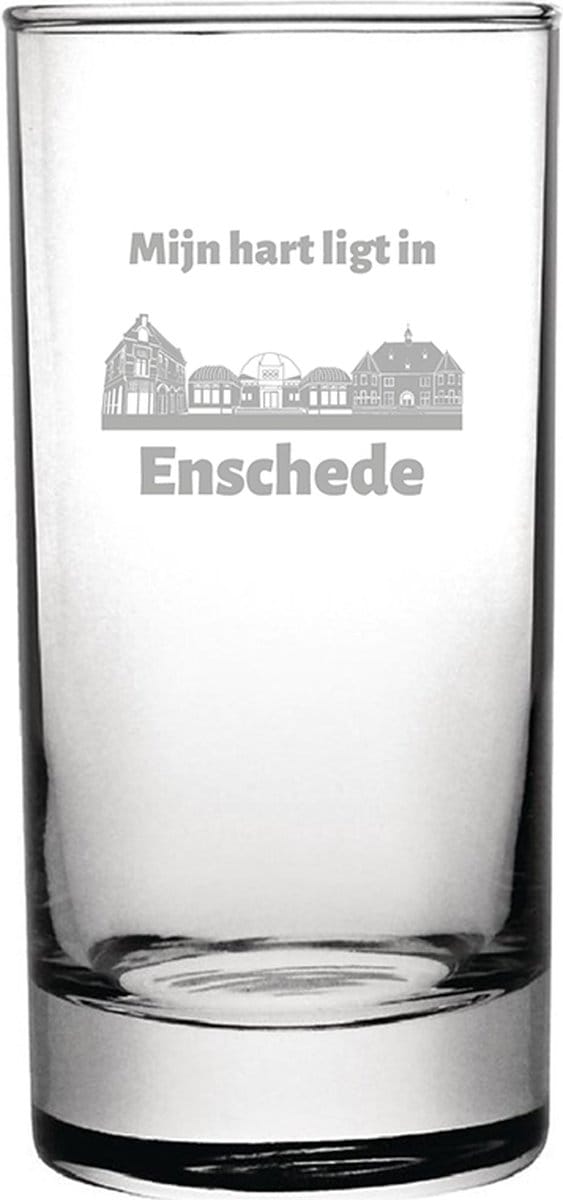 Gegraveerde longdrinkglas 28,5cl Enschede