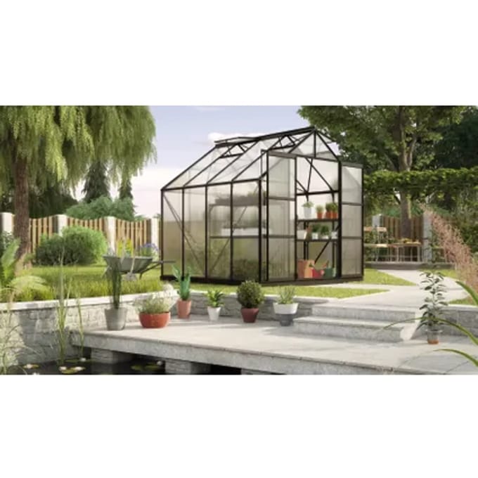 Vitavia Tuinkas Uranus 6700 - Polycarbonaat 4mm - Zwart - 257x258x248cm