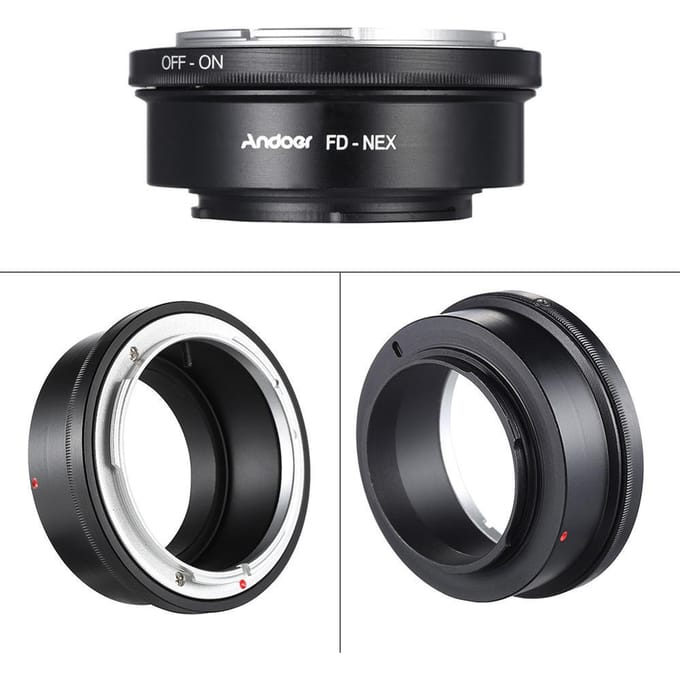 FD-NEX Adapterring Lensvatting voor Canon FD-lens voor NEX E-vatting black
