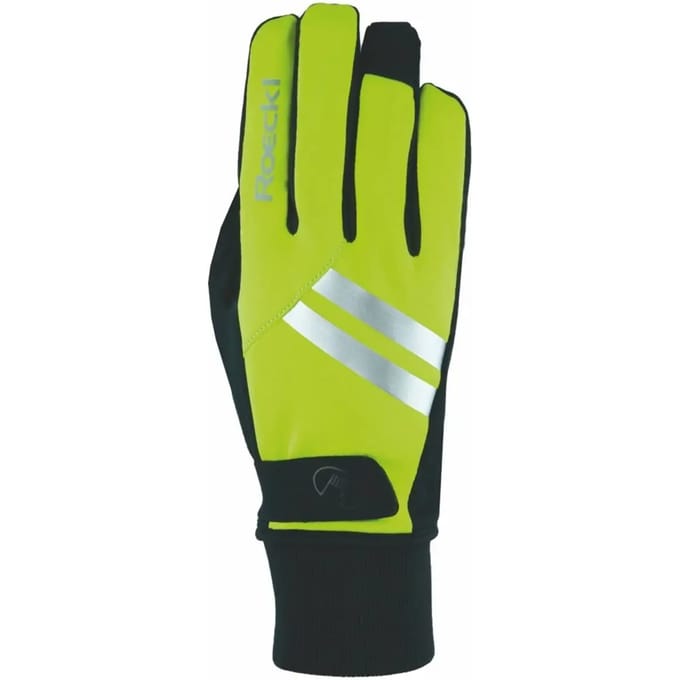 Roeckl Ravensburg Black - Fietshandschoenen winter Unisex Neon Yellow - 7