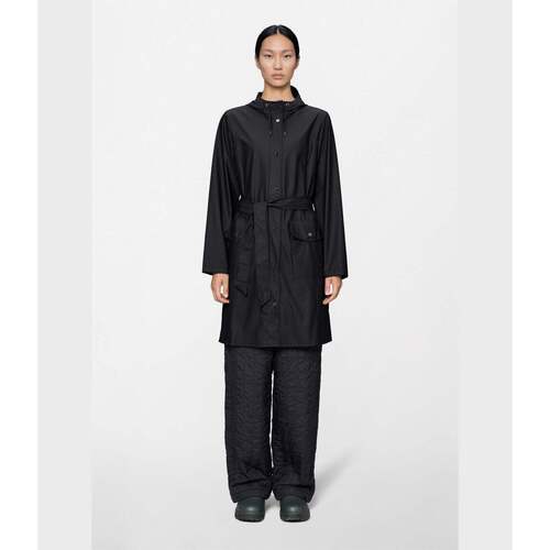 Mantel Rains Curve Long Jacket W3 Negro