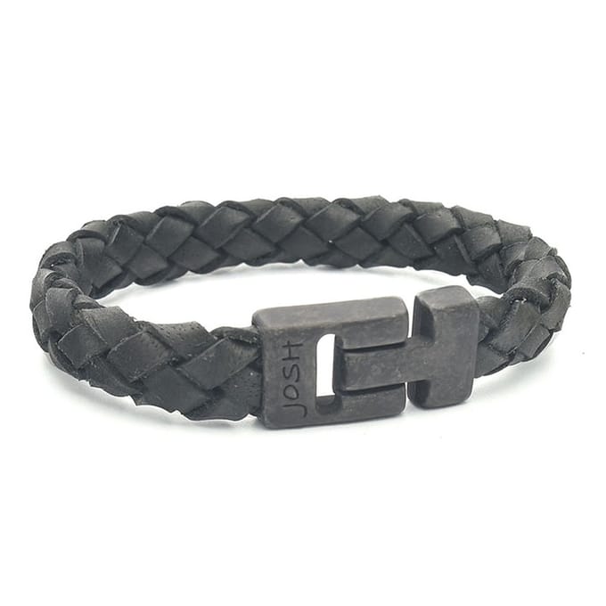 JOSH Heren Leren Armband Groen | 24979-BRA