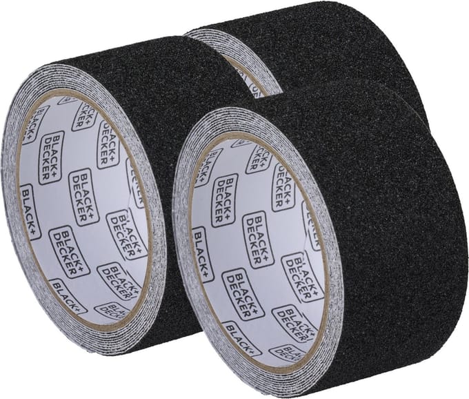 Kinzo Antisliptape - 3x - zwart - 50mm x 3m - voor binnen/buiten