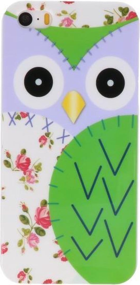 Groen Uil Hard case cover hoesje voor Apple iPhone 5/5s