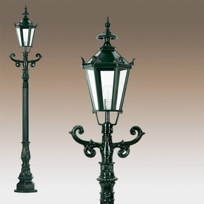 K.S. Verlichting Tuinpadverlichting Brighton, groen, hoogte 95 cm, metaal, IP44