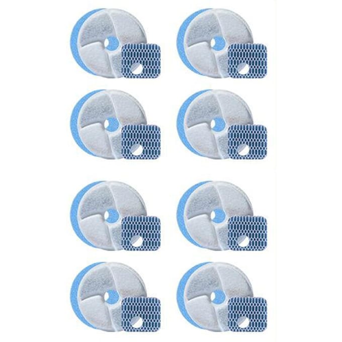 8 STUKS Vervangende Filters voor WF040 Kattenwaterfontein replacement filter white