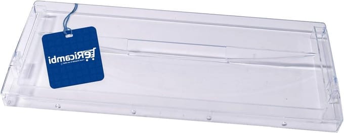 Vriezer Deur - Koelkast Deur - Vriezer Reparatie - Transparant Kristal - 383x164x22mm - Transparant