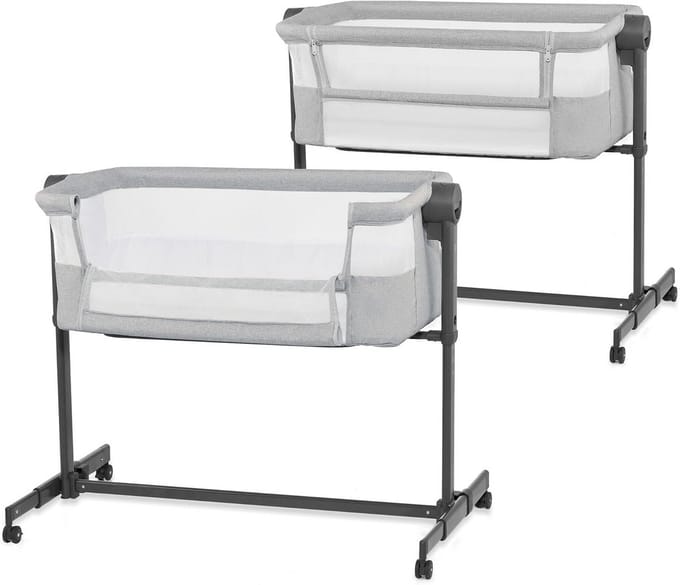 2-in-1 Co-Sleeper Wieg en Ledikant met Verstelbare Hoogte en Matras