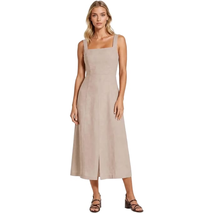 Vierkante Hals Jurk Dames Haris Cotton