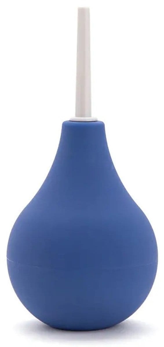 Nooitmeersaai - Anale douche ballonspuit - Rubber - Blauw - 220ml