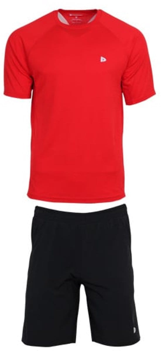 Donnay - Multi Sportset Jim - Trainingsset - Black/Poppy-red (733) - maat S