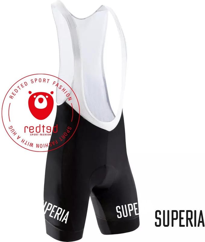 Retro Wielerbroek Solo Superia - REDTED - Zwart - L