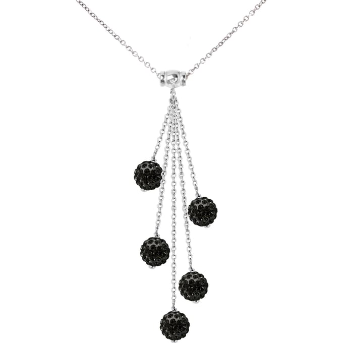 Cascada Ketting Crystal Preciosa Black Silver 925