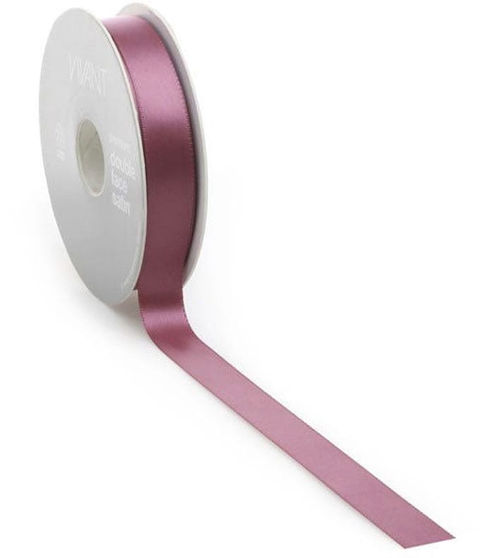 Plum Satijnlint – 25 mm × 25 m – polyester