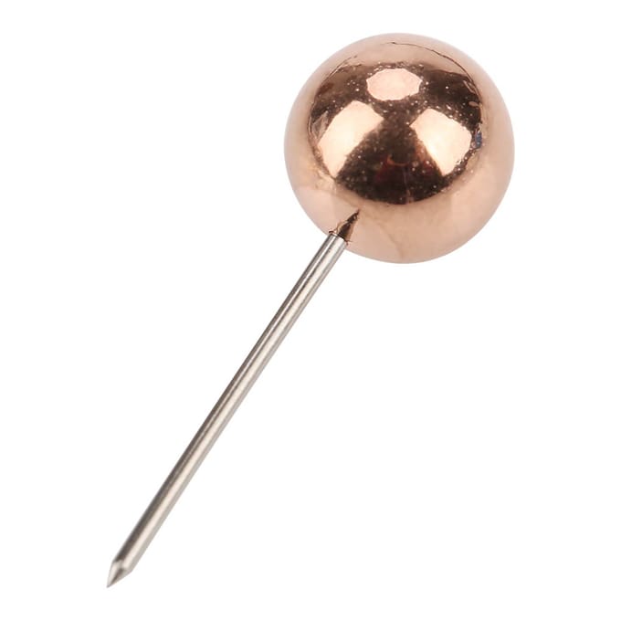 200 stuks ronde plastic punaisespelden, decoratieve doe-het-zelf-tool (Rosé goud)