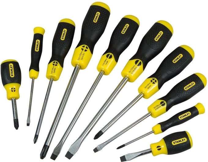 STANLEY 10-Delige Cushiongrip Schroevendraaierset - 2-65-005