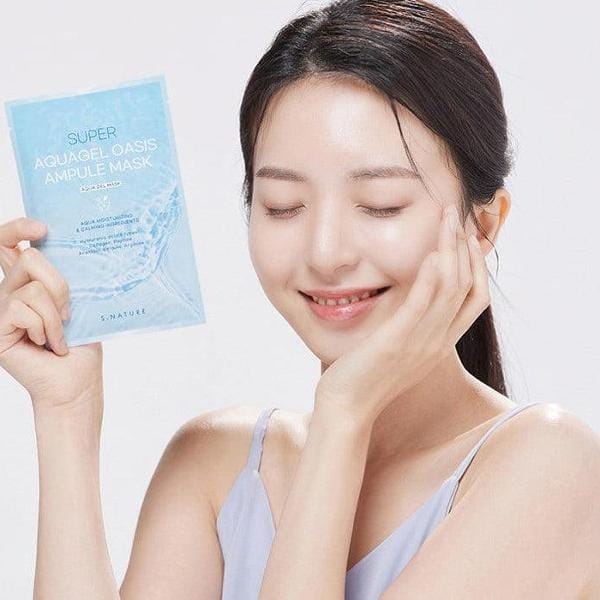 [S.NATURE] Super Aquagel Oasis Ampule Mask 5EA white