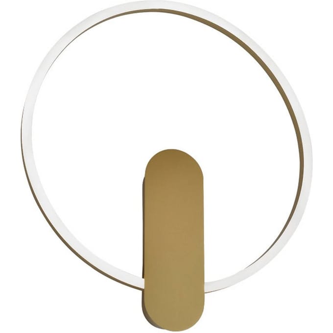 Viokef LED wandlamp Zaklin, goudkleurig, hoogte 45 cm, metaal